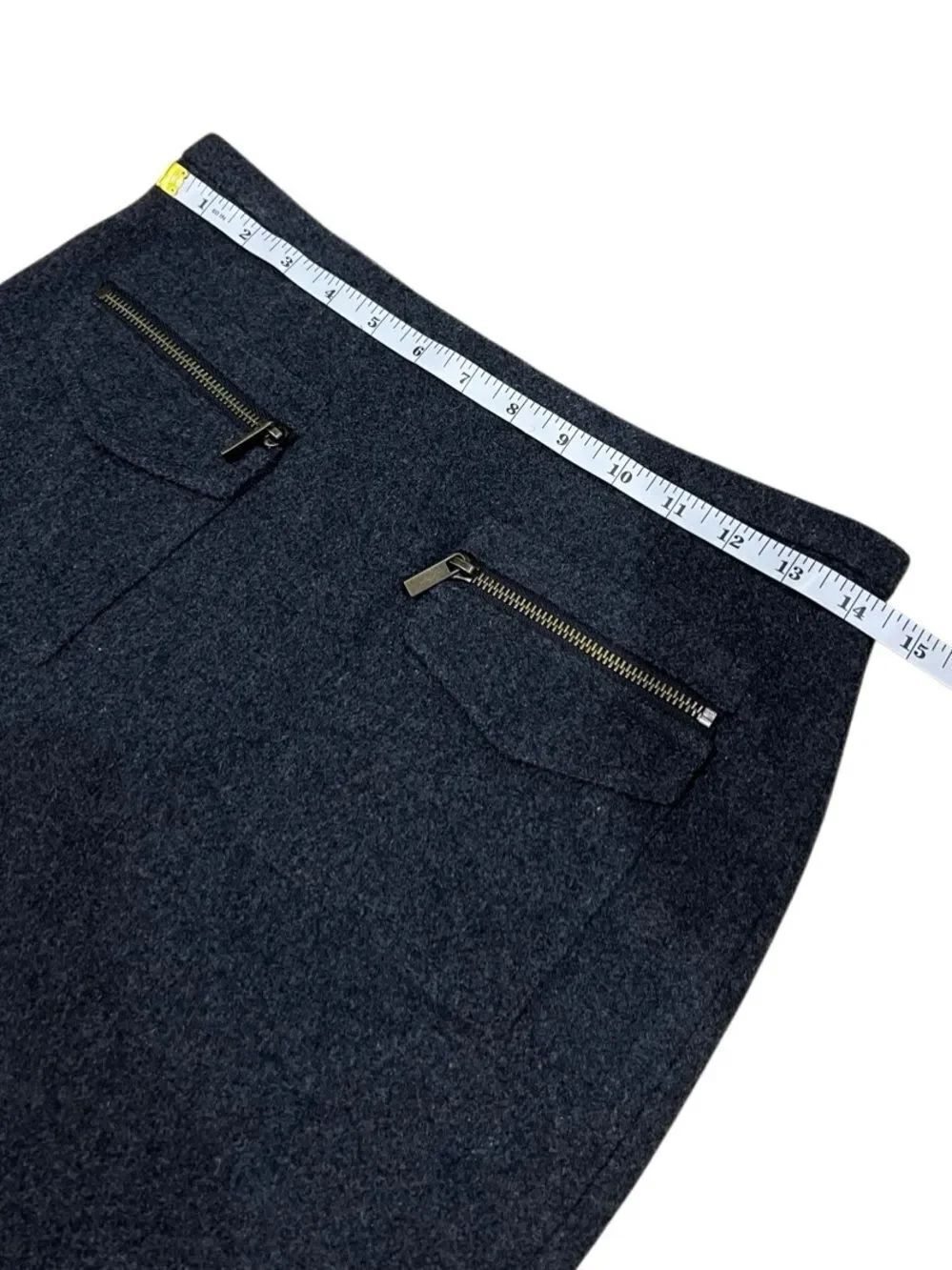J.Crew Wool Pencil Skirt Charcoal Grey Size 0 - Picture 8 of 15